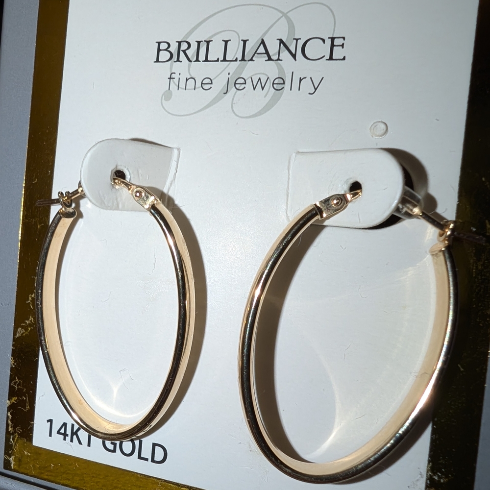 14K Gold Hoop Earrings - Picture 3 of 7